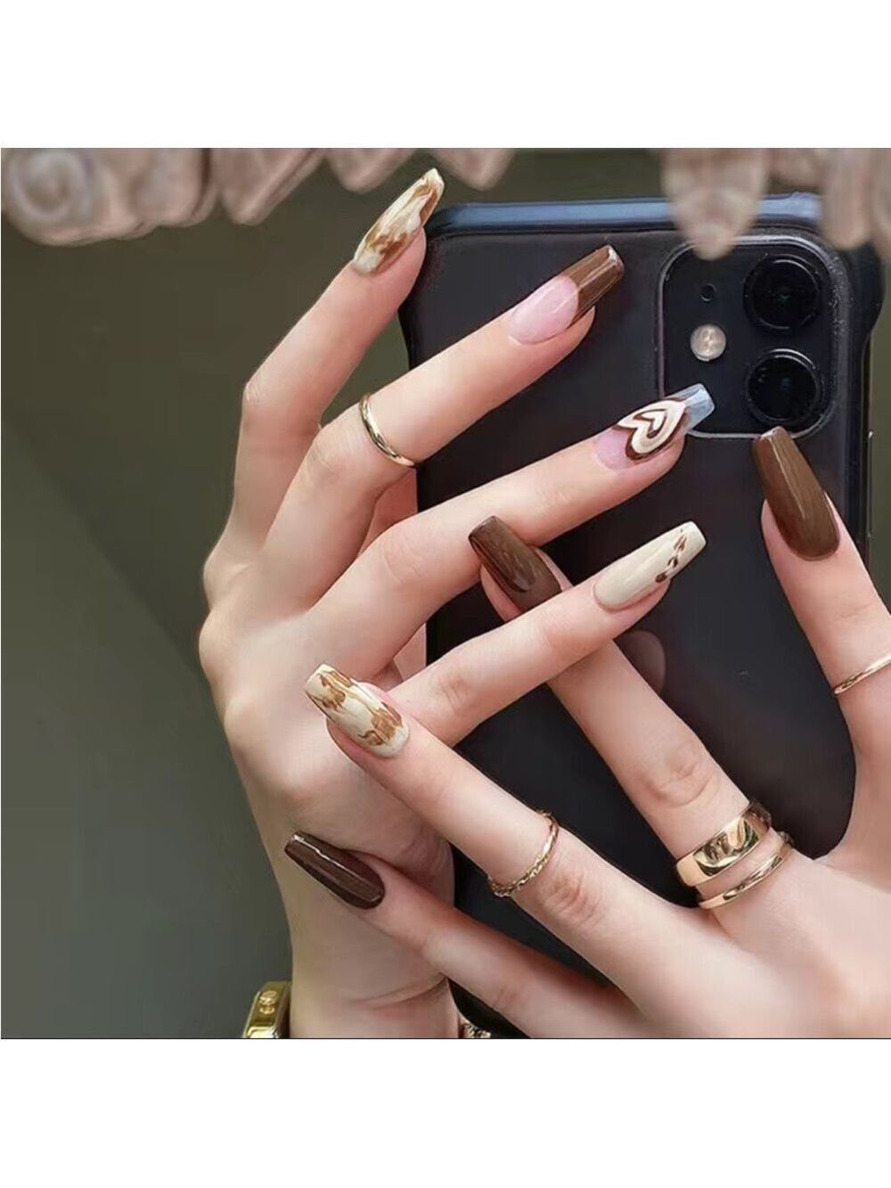 Lovely Mocha - Nail Junkie - full artificial nail set